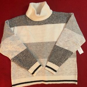 Liz Claiborne turtleneck striped sweater